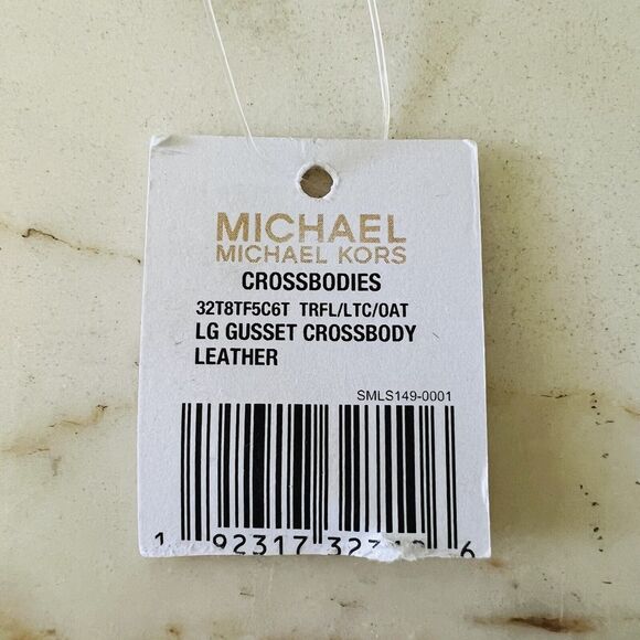 MICHAEL KORS Daniela Truffle Ltc Oat Saffiano Leather Large Gusset Crossbody Bag - Picture 12 of 12